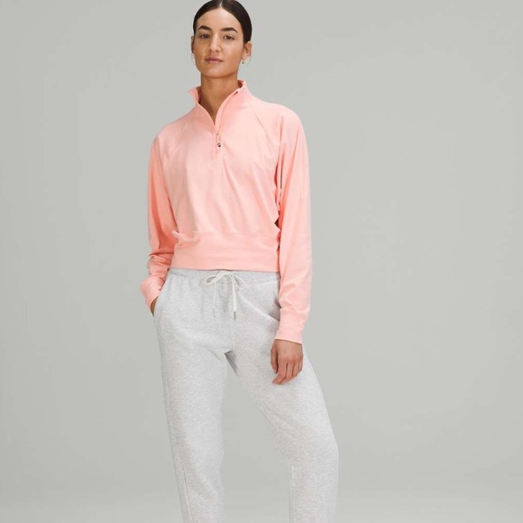 Lululemon Ready to Rulu Half-Zip Pullover, dew pink, size 10 - Picture 3 of 9